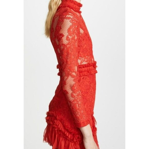 ALEXIS Wilhelmina Red Lace Mini Dress Sz XS - Picture 6 of 16